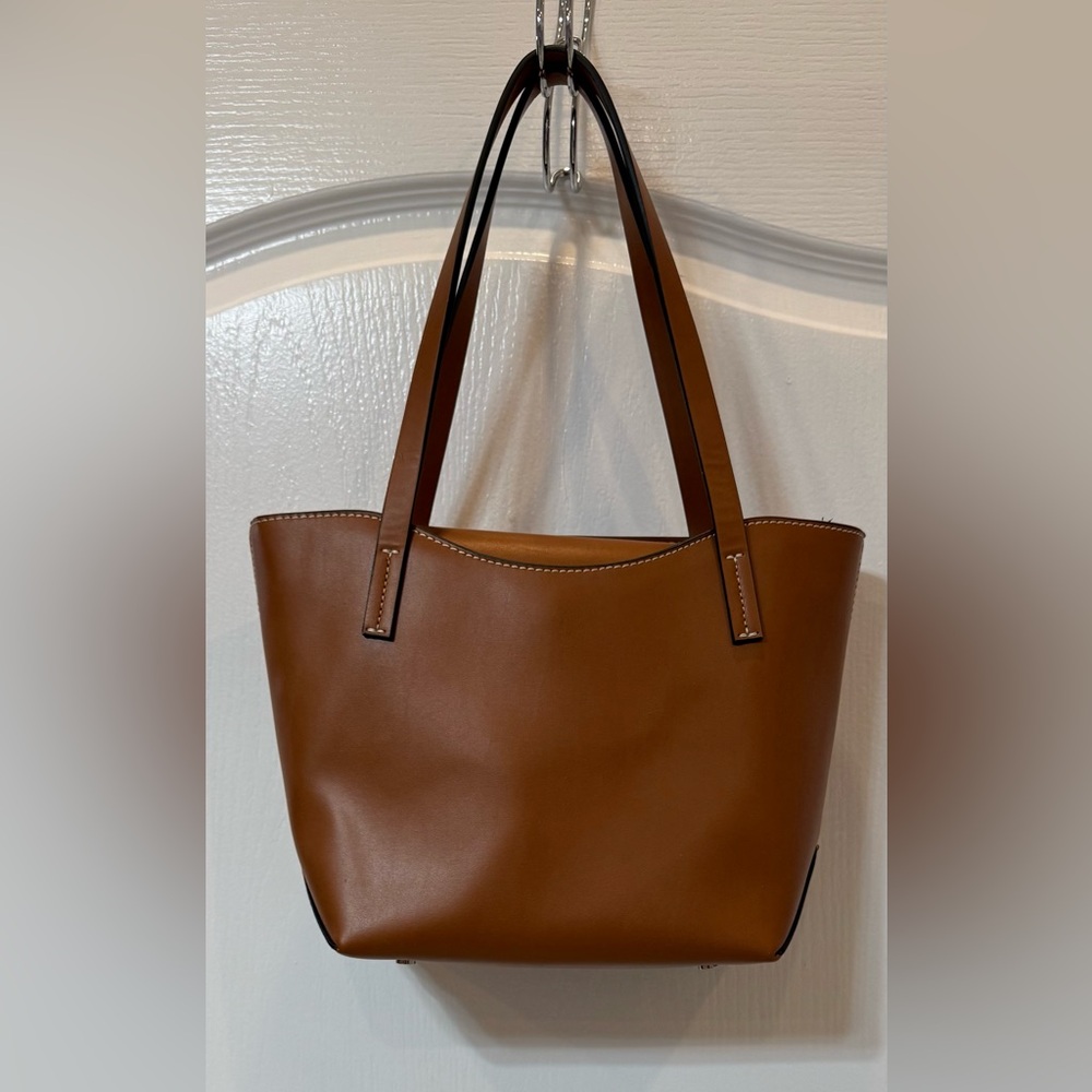 Zara Elegant Brown Tote Handbag & Crossbody. Used, Very Good Condition